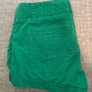Green J. Crew Chino Shorts